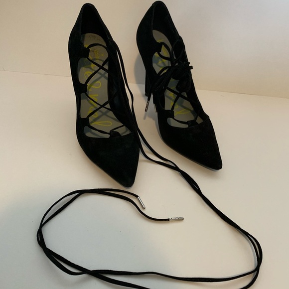 Kate and Mel Suede Tie Up Heels - Picture 4 of 7